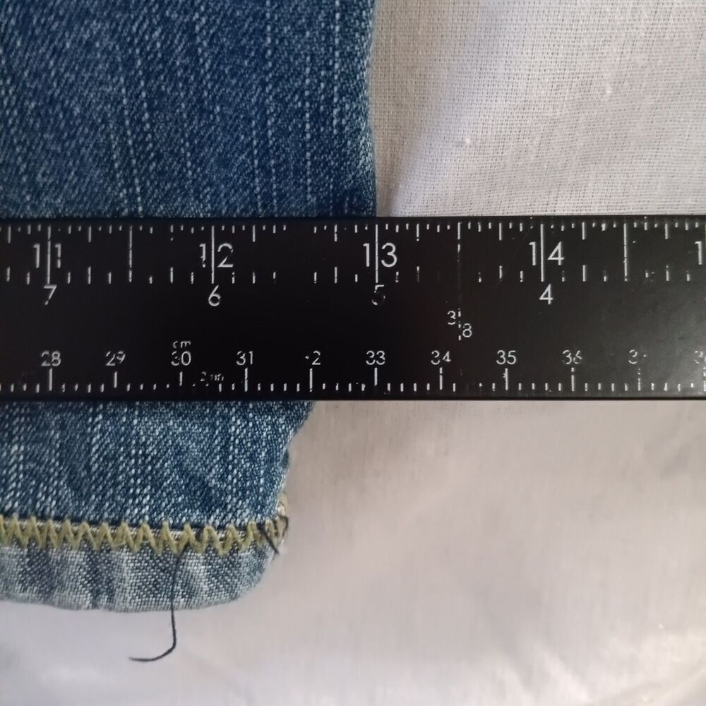 Bugle Boy Blue Denim Jean Shorts, Men’s Sz 38x13 Wide Leg Baggy Skater Hip Hop - Picture 6 of 6